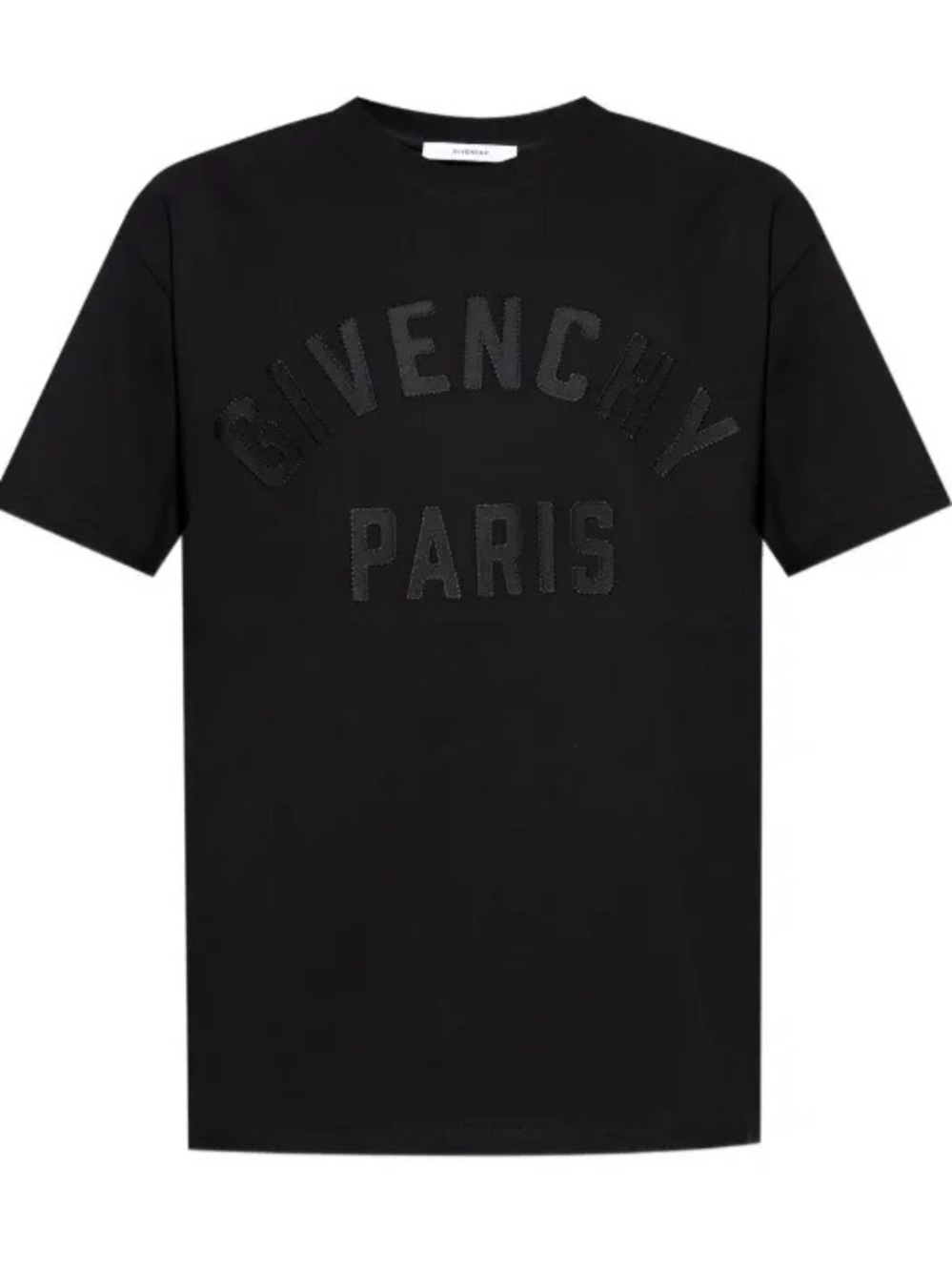 Givenchy Black Embossed Logo Crewneck Tee